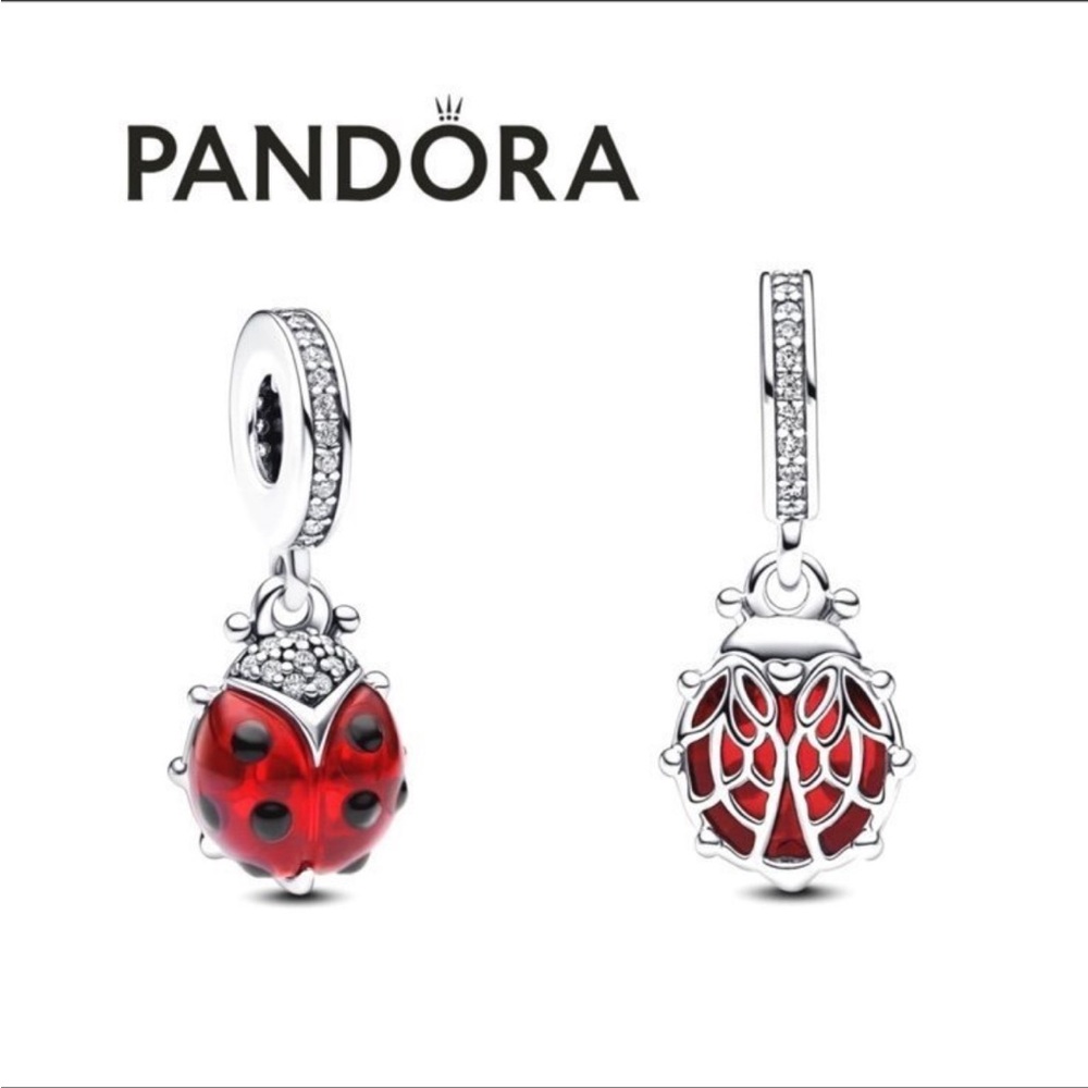 New Pandora Red Ladybird Dangle Charm